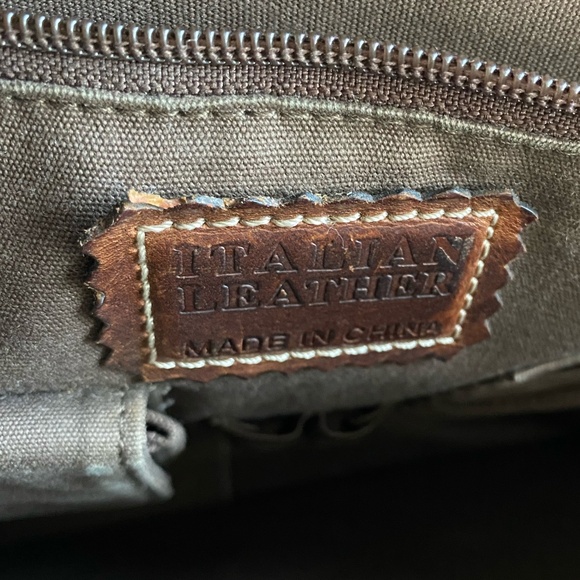 Vintage Pelle Studio brown leather messenger bag/satchel - Picture 10 of 12